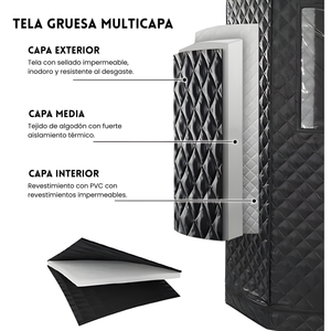 Material por el que está hecho la sauna portátil