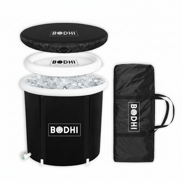 Una bañera de hielo portátil o piscina de hielo portátil